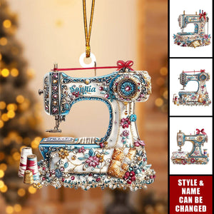 Custom Name Gifts For Sewing Lover Christmas Personalized Shaped Ornament
