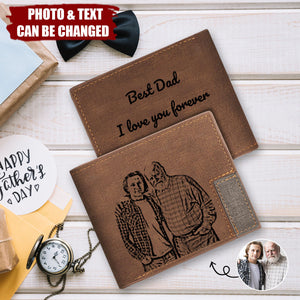 Custom Photo Engraved Personalized Wallets, Gifts For Men