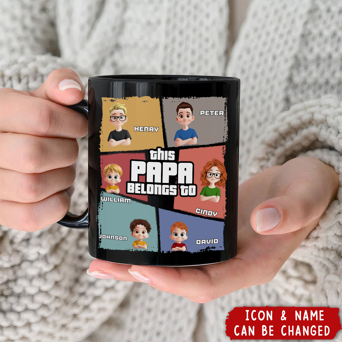 This Dad Belongs To - Personalized Mug