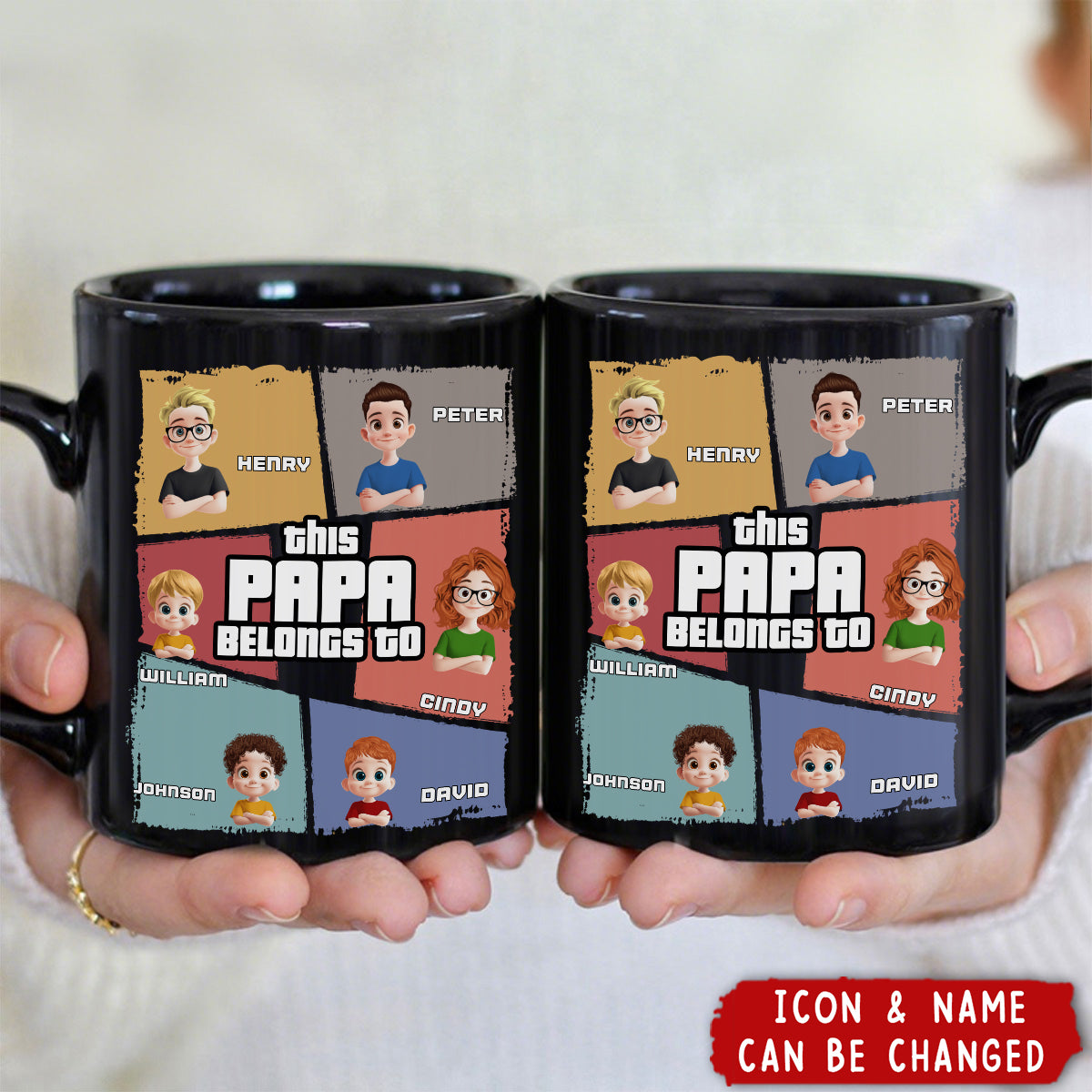 This Dad Belongs To - Personalized Mug