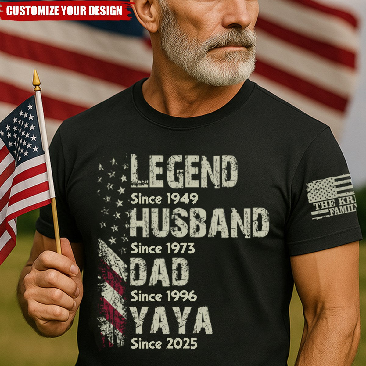 Personalized Legend Husband Dad Papa Since Father's Day T-Shirt