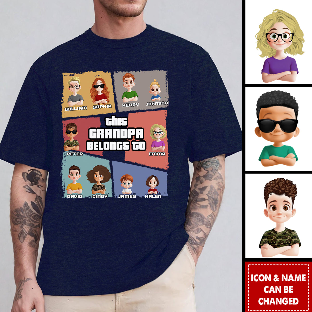 This Grandpa Belongs To - Personalized Shirt