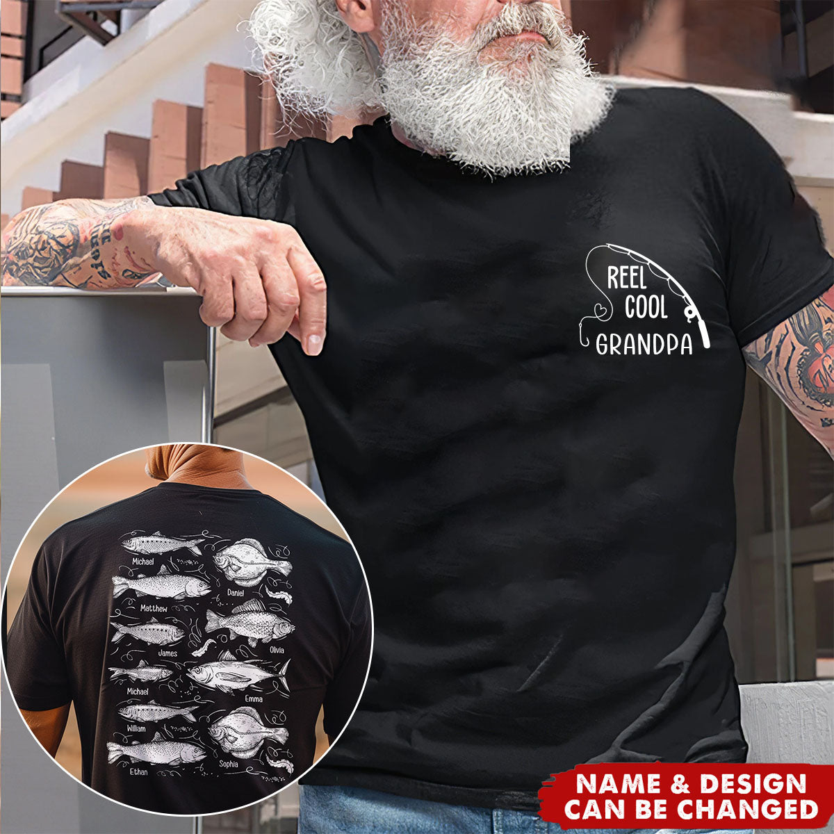 Reel Cool Grandpa, Gift For Dad, Grandpa - Personalized Shirt