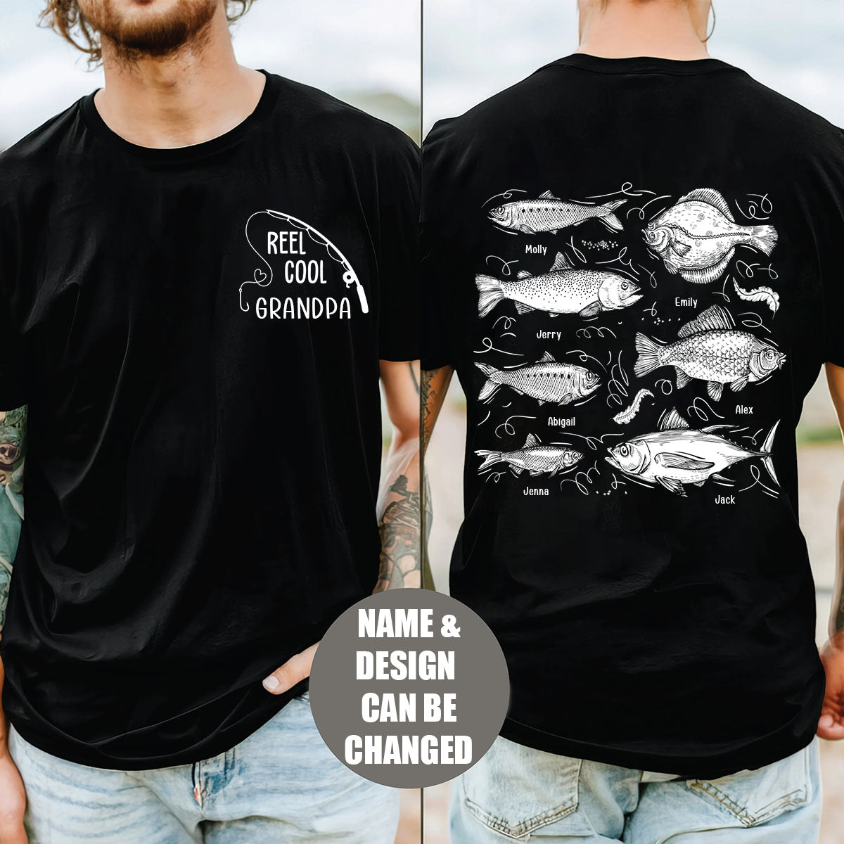 Reel Cool Grandpa, Gift For Dad, Grandpa - Personalized Shirt